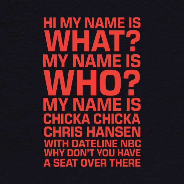 My Name Is Chicka Chicka Chris Hansen by Ac Vai